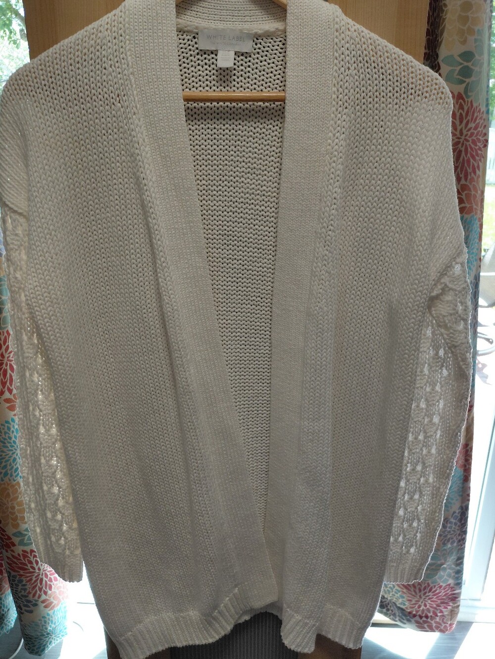 White Label Company Open-Front Knit Organic Cotton Summer Cardigan